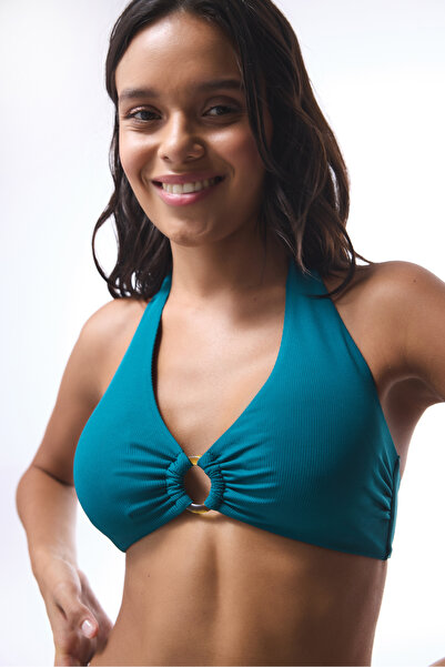 Penti Petrol Green Lal Buckle Bikini Top