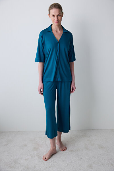 Penti Aging Collagen Shirt Capri Pajama Set