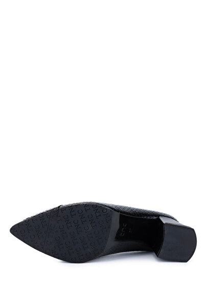 Tamer Tanca Kadın Hakiki Deri Siyah Klasik Ayakkabı