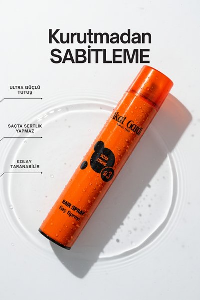 Akat Gardi Saç Spreyi Ultra Strong Turuncu 400Ml.3'Lü Özel Set