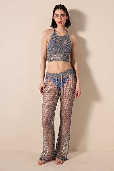 Penti Ασημένιο παντελόνι Shiny Fishnet - Συλλογή Dimple Erçel