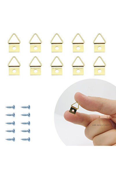 Yapıkan 10 ad Üçgen Çerçeve Askısı 1 no - Oynar Başlıklı Metal Tablo Askı Aparatı - Duvar Resim Asma Kancası