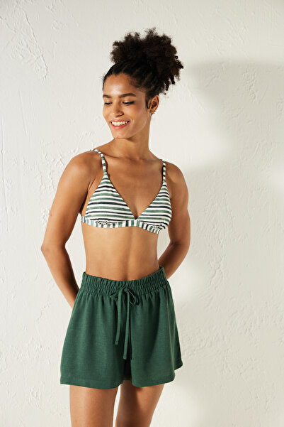 Penti Mali Line Patterned Triangle Bikini Top