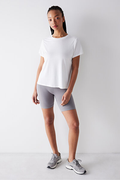 Penti Υπόλευκο μπλουζάκι με λαιμόκοψη Crew Loose Modal