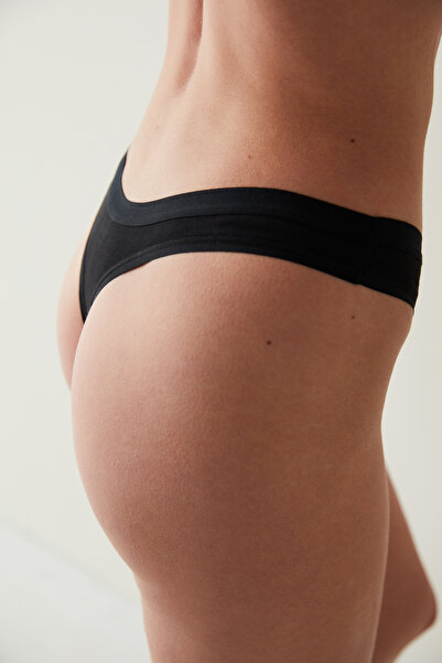 Penti Fresh Basic Black Thong Panties