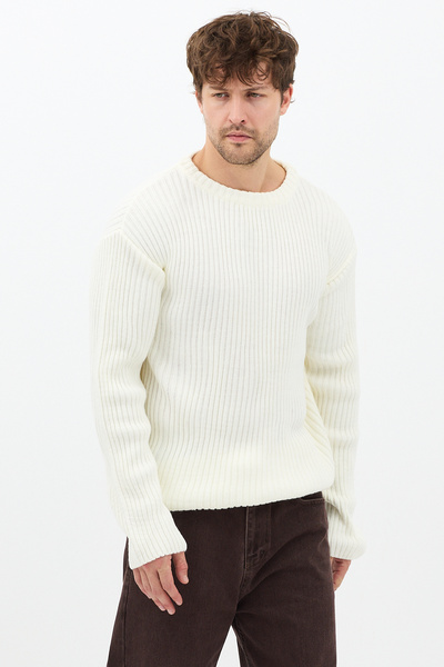 COOL TARZ Men's Ribbed Knitted Regular Knitwear Sweater