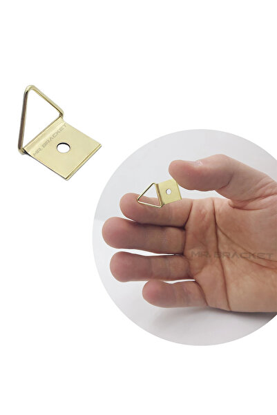 Yapıkan 10 ad Üçgen Çerçeve Askısı 3 no - Oynar Başlıklı Metal Tablo Askı Aparatı - Duvar Resim Asma Kancası