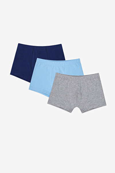 Penti 3-Piece Blue Solid Boxers for Boys - Multi Color