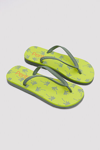 Penti Palm Tree Patterned Slippers