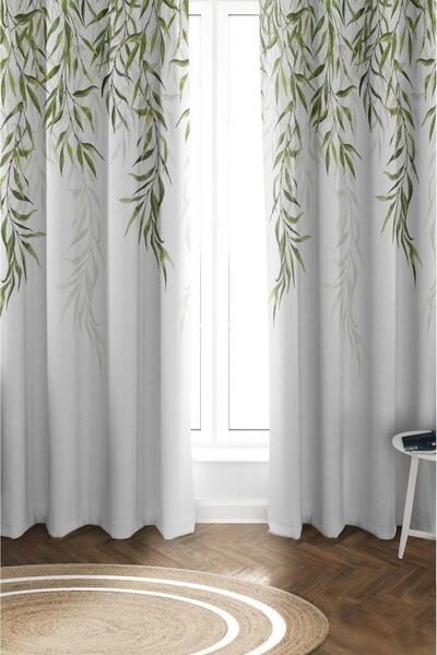 Dolce Mariee Parlak Saten Mikro Kumaş Çift Kanat Fon Perde Takımı PRD0021