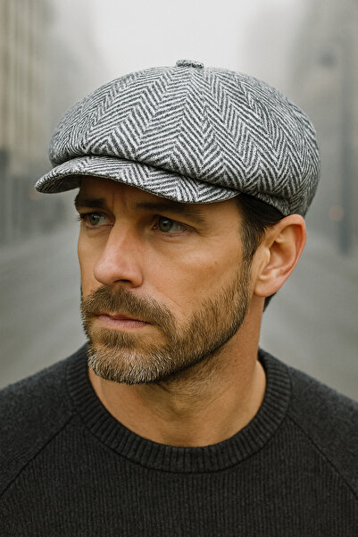 PaminBags Aksesuar قبعة بيكهام بتصميم ظهر السمكة من بيكيه