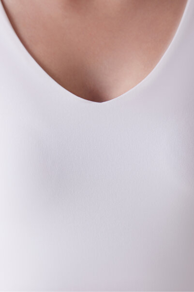 Penti V Neck White Top