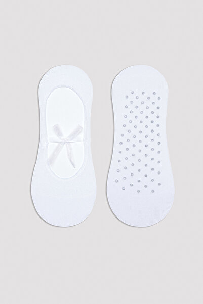 Penti Бели балерини чорапи Active Bow с детайли