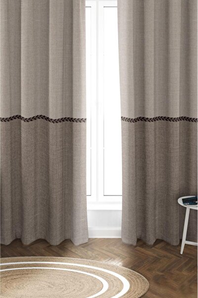 Dolce Mariee Parlak Saten Mikro Kumaş Çift Kanat Fon Perde Takımı PRD0008