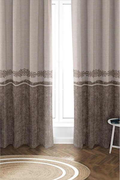 Dolce Mariee Parlak Saten Mikro Kumaş Çift Kanat Fon Perde Takımı PRD0014