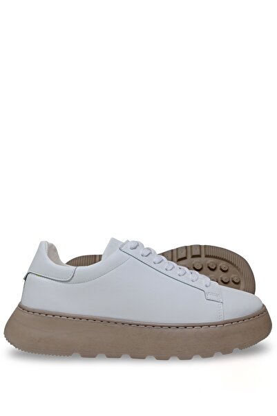 MODA حذاء دالاس أبيض من الجلد الطبيعي للرجال