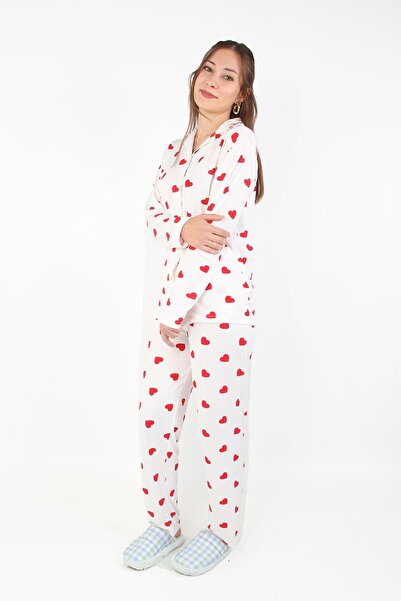 Mckanzie 3301-3053 Milan Soft Shirt Collar Long Sleeve Long Bottom Pajama Set