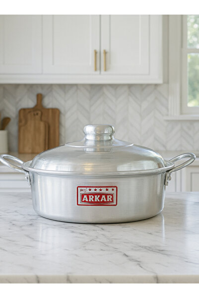 Efsoon Organics 30 cm Frying Boiling Pot with Aluminum Handle and Lid