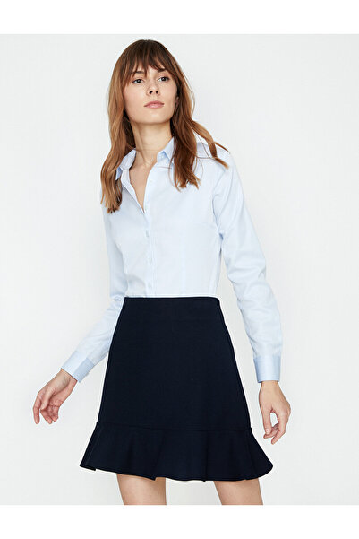Koton Blaues Damenhemd 9KAK62442YW