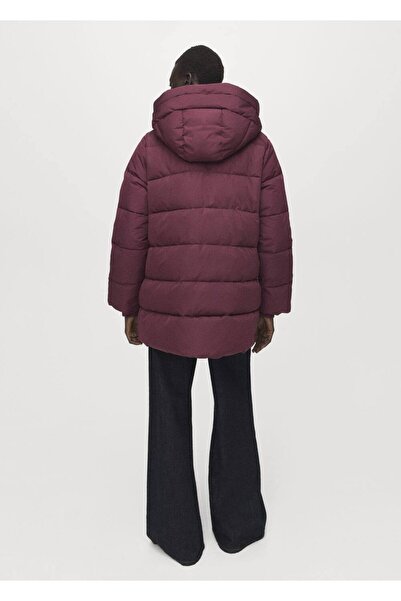 MANGO Woman Kapüşonlu kapitone anorak