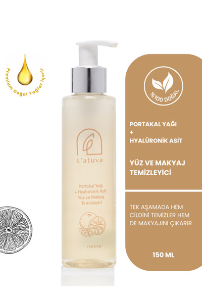 L'atuva Yüz ve Makyaj Temizleyici, Doğal İçerikli, Yağ Ve Kiri Hızlıca Temizler, Cildi Kurutmaz 150 Ml