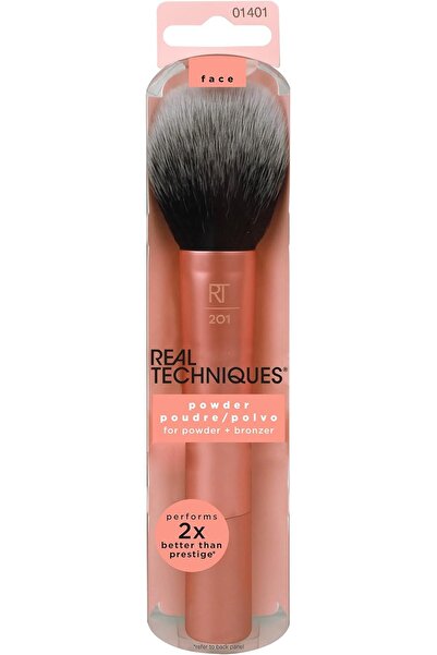 Real Techniques فرشاة مكياج الوجه، فرشاة بودرة احترافية، خفيفة الوزن وسهلة الاستخدام RT1401