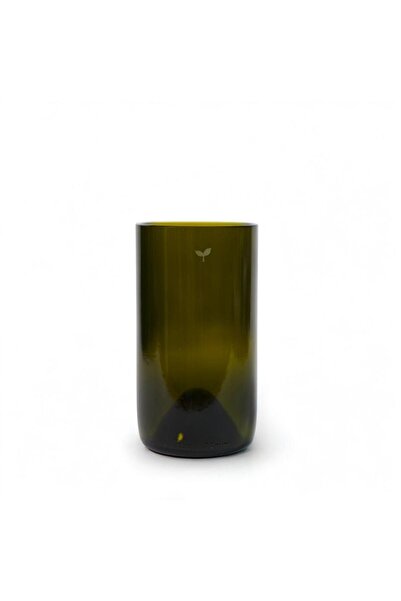 Reglasstic Sip & Sustain – El Yapımı Upcycle Cam Bardak (Koyu Yeşil, 400ml)