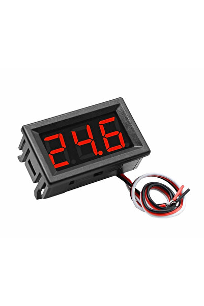 ROBİZ Dc 0-100v Digital Kırmızı Voltmetre 3 Telli Panel Tip 0.56 Inch