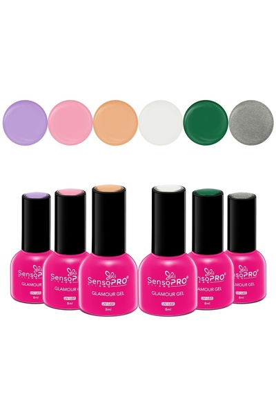 SensoPRO Milano Set de 6 oje semipermanente Glamour 8ml SensoPRO Milano, Febr...