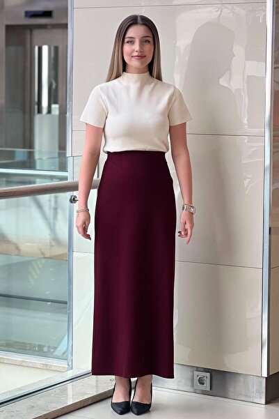 Ceremony Steel Knitted Pencil Skirt