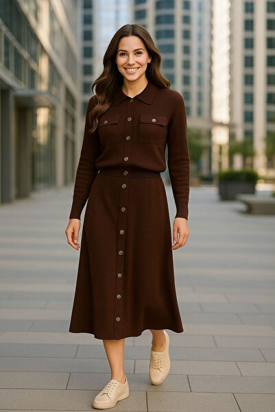 MAY MARA 2-Piece Knitwear Set with Cardigan and Skirt