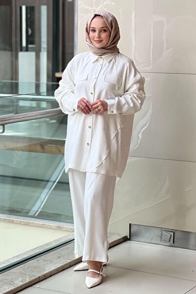 Ghisa Camouflage Patterned Shirt and Pants Set