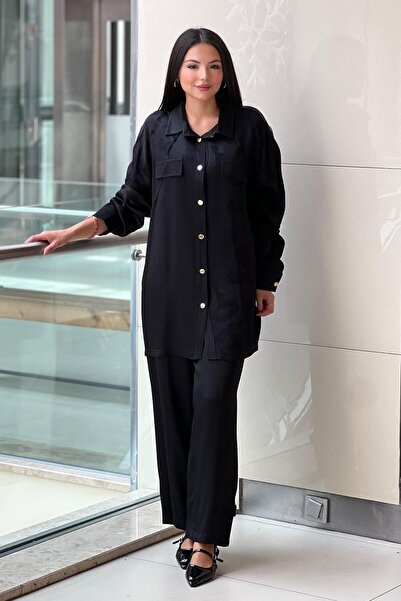 Ghisa Camouflage Patterned Shirt and Pants Set