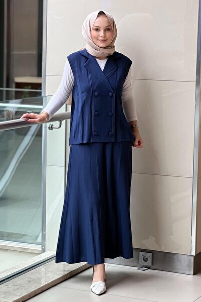 Mahal Tricotaj croșetat set cu vestă Set din raion cu fuste