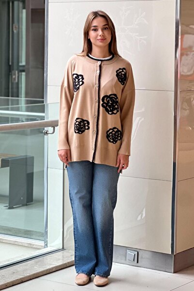 Ghisa Rose Detailed Knitwear Cardigan