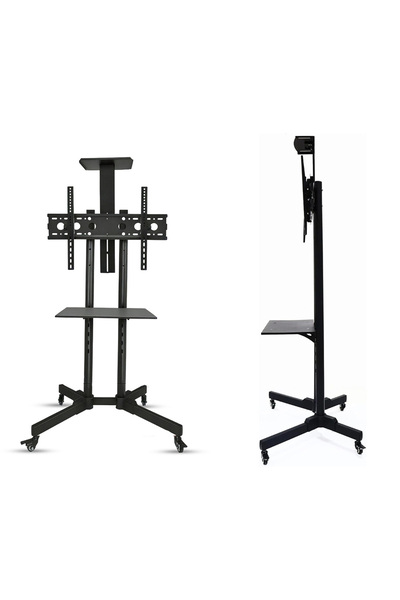 Generic Portable Wheeled TV Stand Cart with Lifting Function, Height Adjustab...