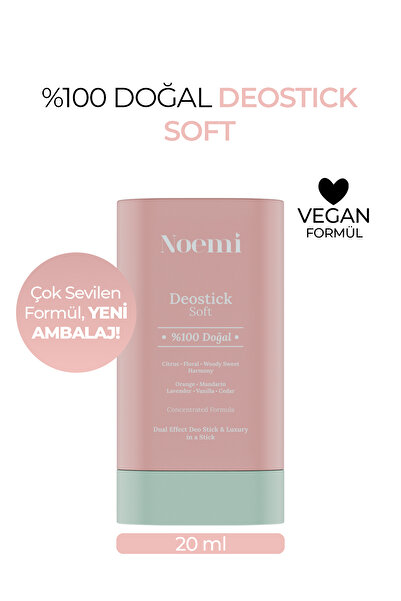 Noemi %100 Doğal Deo Stick / Roll On - Vanilya Kokulu Ve Nemlendirici Etkili - 20ml – Soft