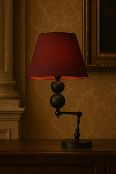 Lampada Butterfly Black Concept Abajur - Kırmızı