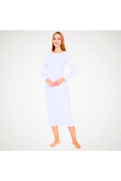 Newteam Μακρυμάνικο φόρεμα Modal με λαιμόκοψη