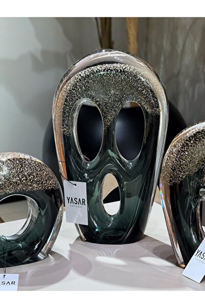 YASAR CONCEPT Mottia Dekoratif Soyut Cam Obje Büyük