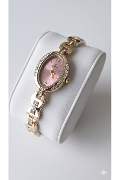 Savior Collection Harmony Gold Women's Wristwatch Steel Band Gold Color Pink ...