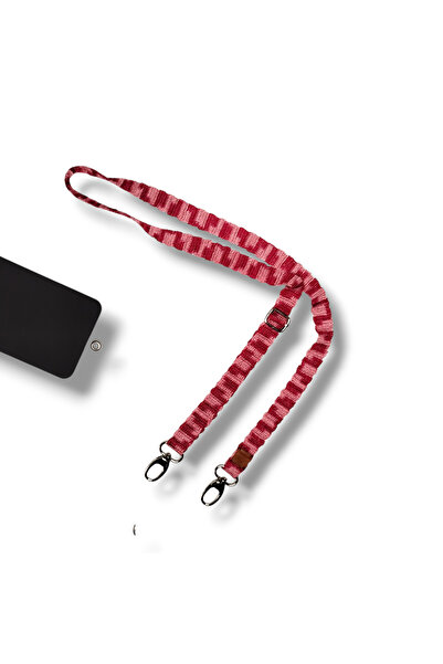 STE El Yapımı Ayarlanabilir Ebruli Telefon Askısı – Tığ İşi Tasarım Çanta Askısı