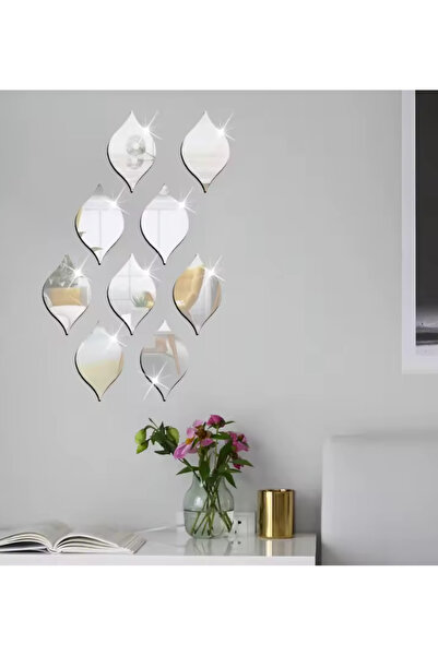 AS TASARIM LAZER DUVAR SÜS DEKORASYON AHŞAP ÜZERİ PLEKSİ GÜMÜŞ RENK 16 PARÇA