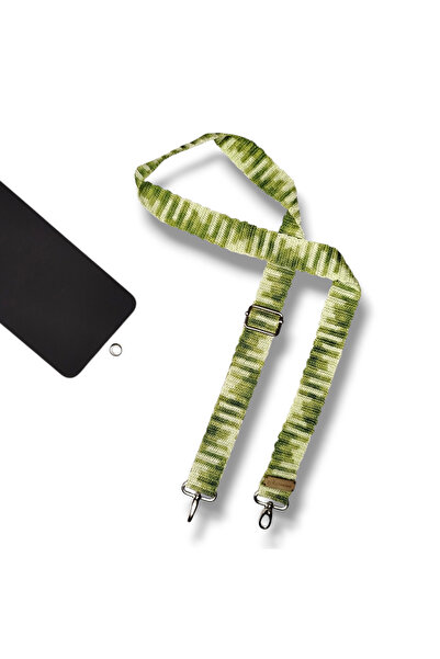 STE El Yapımı Ayarlanabilir Yeşil Ebruli Telefon Askısı – Şık, Dayanıklı ve K...