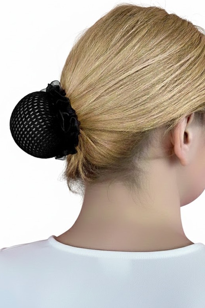 CAŞ DEKORASYON مشبك صغير بتفاصيل شبكية سوداء اللون