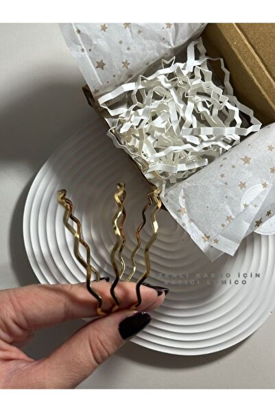 WEN JEWELLERY 22 Ayar Gold Renk Zikzak Bilezik 3 Adet Fiyatıdır Kadın Takı Ak...