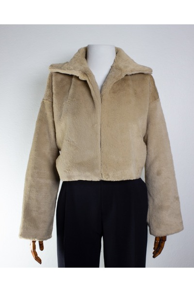 Fast Perry Crop Kürk Mont Camel