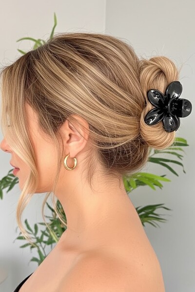 CAŞ DEKORASYON مشبك مزلاج لوتس أسود اللون