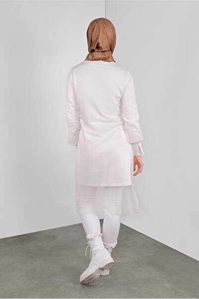 Alvina 41239 Model Tulle and Printed Double Tunic