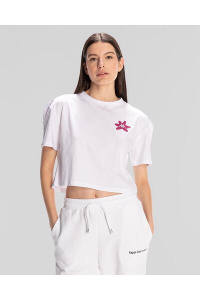 Kappa Tricou autentic Hannah tricou pentru femei, alb, cu croiala normală